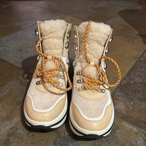 Tory Burch Gemini Link Platform boots.